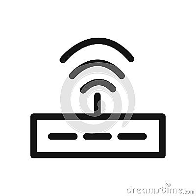 router icon linear graphics set vector Vector Illustration