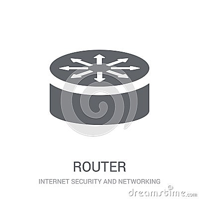 Router icon. Trendy Router logo concept on white background from Vector Illustration