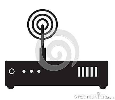 Router icon on white background. flat style design. Vector Illustration