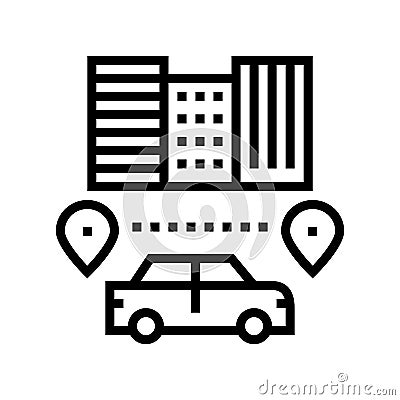 routes driving school line icon vector illustration Vector Illustration