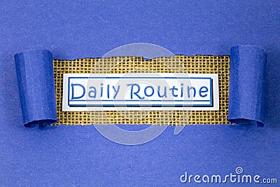 Daily routine life sleep work schedule lifestyle activity Stock Photo