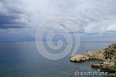 Rovinj beach Editorial Stock Photo