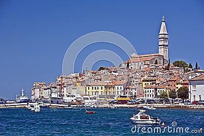 Rovinj city waterfront Stock Photo