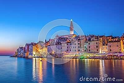 Rovinj in the evening Stock Photo