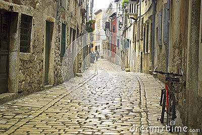 Rovinj Street Stock Photo