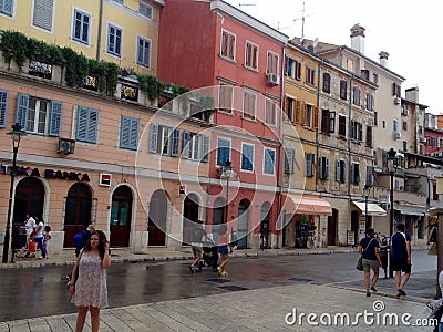 Rovinj street view Editorial Stock Photo