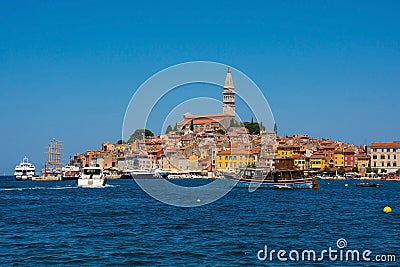 Rovinj Waterfront in Croatia Editorial Stock Photo
