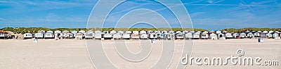 Row of beach houses, Netherlands Editorial Stock Photo