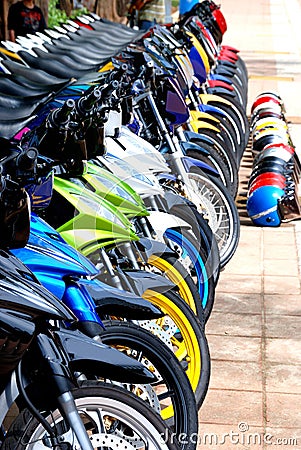 Row of Bikes Stock Photo