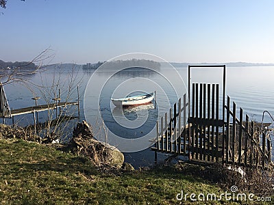 Row Boat on PlÃ¶ner See Lake PlÃ¶n Stock Photo