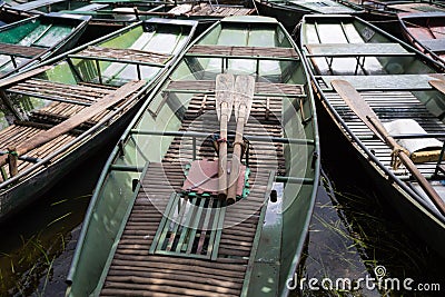 Row boat tam coc Stock Photo