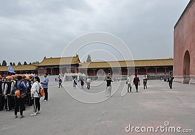 Beijing, 5th may: Gate of Supreme Harmony buildings display from the Forbidden City in Beijing Editorial Stock Photo