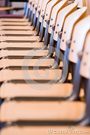 Row of chairs Stock Photo