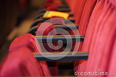 Row of chairs in cinema Stock Photo