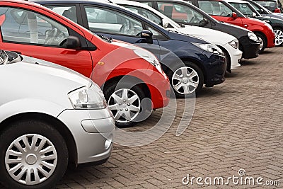 Used car sales Stock Photo