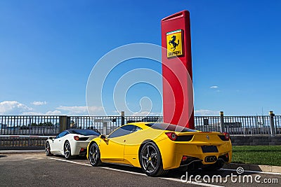 Row of ferrari cars Editorial Stock Photo