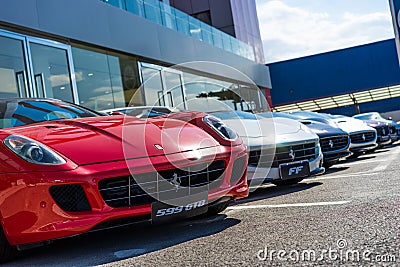 Row of ferrari cars Editorial Stock Photo