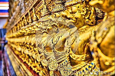 A row of figure of Buddha Stock Photo