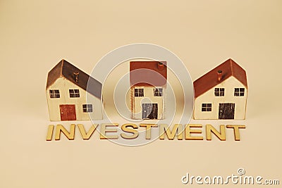 Row of homes in different shapes and sizes Stock Photo