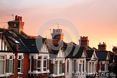 Row Houses Stock Photo