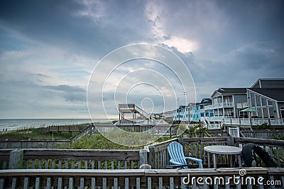 Luxury Oceanfront Homes Stock Photo