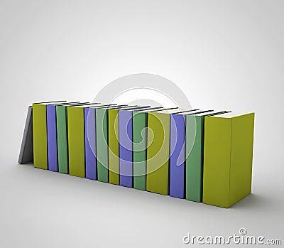 Books in a row Stock Photo