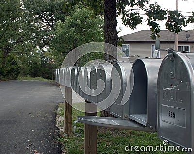 Row of mail boxes 2 Stock Photo