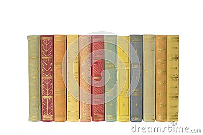 Row of multicolored books, Stock Photo