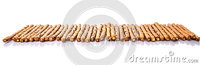 Row Of Pretzel Stick III Stock Photo