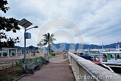 Row upon row of speed boats across the lake Editorial Stock Photo