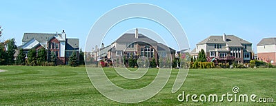 Row of subdivision houses Stock Photo