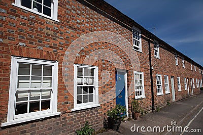 A row of terrace houses in Thame, Oxfordshire, UK Editorial Stock Photo