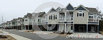 Townhomes in a neighborhood Stock Photo