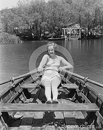 ROW YOUR BOAT ASHORE Stock Photo