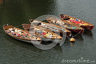 Rowing boats at Richmond upon Thames Stock Photo