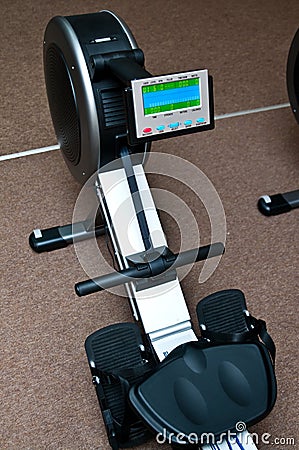 Rowing machine Stock Photo