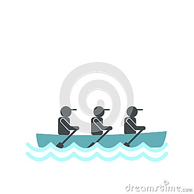 Rowing race icon Vector Illustration