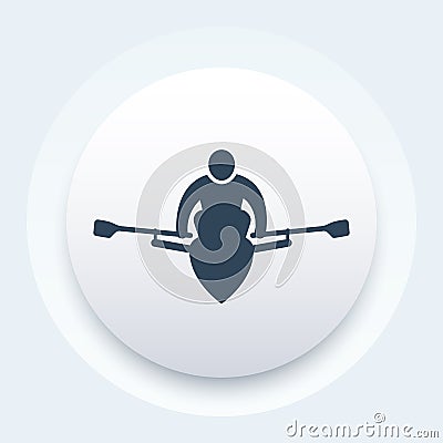 Rowing, rower icon Vector Illustration