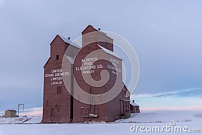 Old abandoned grain elevator, Rowley Editorial Stock Photo