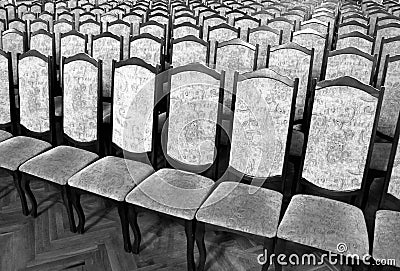 Rows of chairs Stock Photo