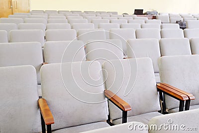 Rows of chairs Stock Photo