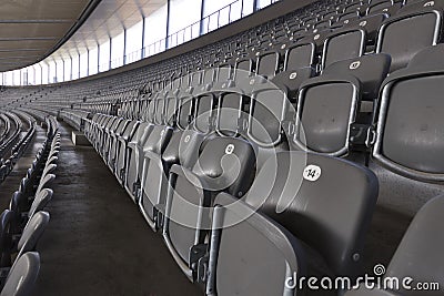 Rows of chairs in the rank Editorial Stock Photo