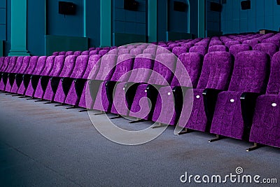 Rows of comfortable seats Stock Photo