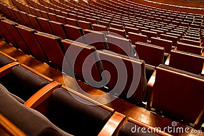 Rows of empty chairs Stock Photo