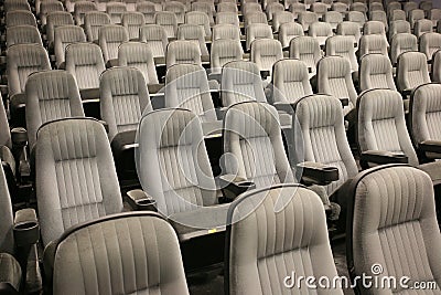 Rows of an empty seats Stock Photo