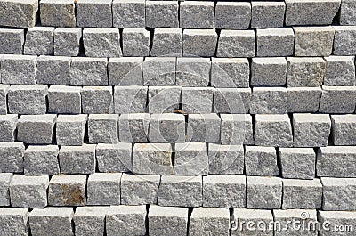 Rows of grey stones Stock Photo