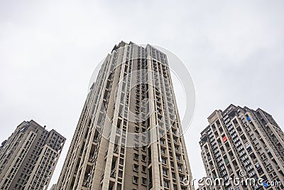 Rows of High-rise Commercial Residential Quarters Editorial Stock Photo