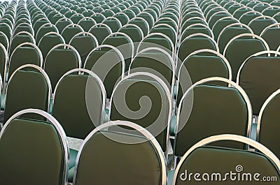 Rows of new chairs Stock Photo