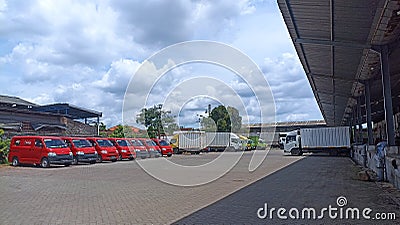 Rows of parked cars under the blue sky Editorial Stock Photo