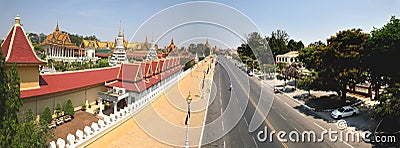 The Royal Palace in Phnom Penh, Cambodia Editorial Stock Photo